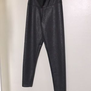 Express High Waist Snakeskin Faux Leather Leggings